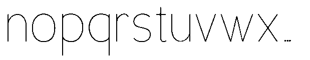 Bereh Rounded Thin Font LOWERCASE