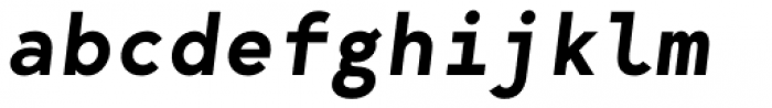 Bergen Mono Semi Bold Italic Font LOWERCASE
