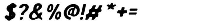 Bergins Blur Italic Font OTHER CHARS