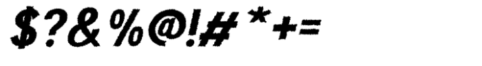 Bergins Rough Italic Font OTHER CHARS