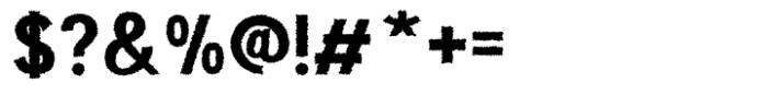 Bergins Rough Regular Font OTHER CHARS