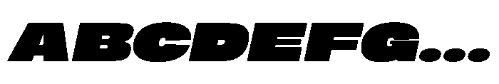 Berier Fat Oblique Font UPPERCASE