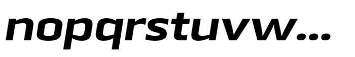 Beriot Extra Bold Expanded Italic Font LOWERCASE