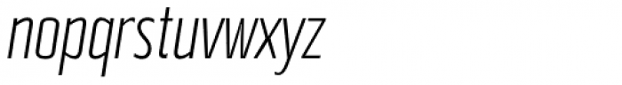 Beriot Thin Condensed Italic Font LOWERCASE