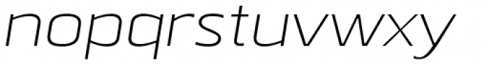 Beriot Thin Expanded Italic Font LOWERCASE