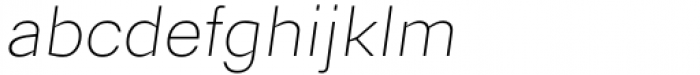Berka Thin Italic Font LOWERCASE