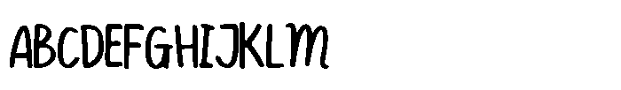 Berkeley Cute Handwriting Font UPPERCASE
