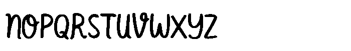 Berkeley Cute Handwriting Font UPPERCASE