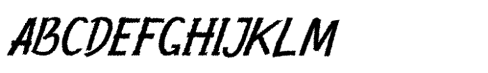 Berkin Rough Italic Font UPPERCASE