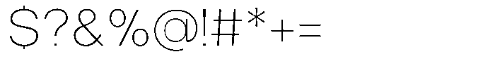 Berkoh Thin Font OTHER CHARS