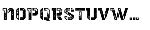 Berkut Stencil Printed Font LOWERCASE