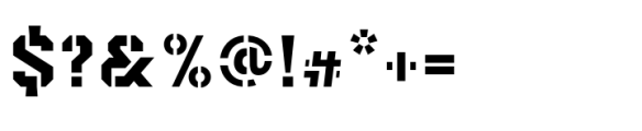 Berkut Stencil Font OTHER CHARS