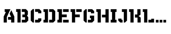 Berkut Stencil Font UPPERCASE
