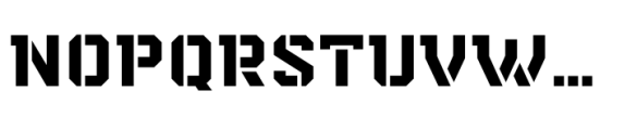 Berkut Stencil Font UPPERCASE
