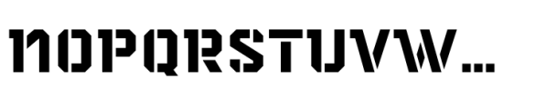 Berkut Stencil Font LOWERCASE
