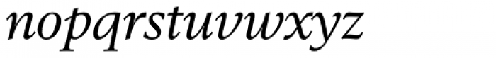 Berling Italic Font LOWERCASE