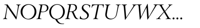 Berling Std Regular Italic Font UPPERCASE