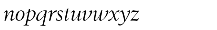 Berling Std Regular Italic Font LOWERCASE