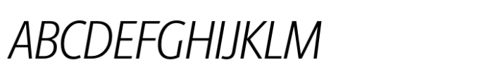 Berlingske Sans Condensed Std Light Italic Font UPPERCASE