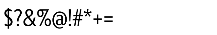 Berlingske Sans Condensed Std Regular Font OTHER CHARS