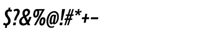 Berlingske Sans Extracondensed Std Demibold Italic Font OTHER CHARS