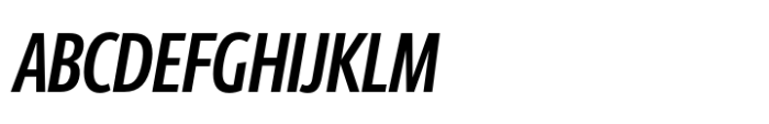 Berlingske Sans Extracondensed Std Demibold Italic Font UPPERCASE