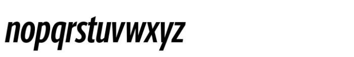 Berlingske Sans Extracondensed Std Demibold Italic Font LOWERCASE