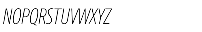 Berlingske Sans Extracondensed Std Extralight Italic Font UPPERCASE