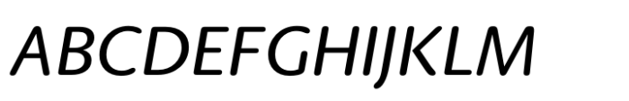 Berlingske Sans Round Std Medium Italic Font UPPERCASE