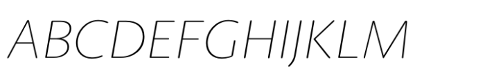 Berlingske Sans Round Std Thin Italic Font UPPERCASE
