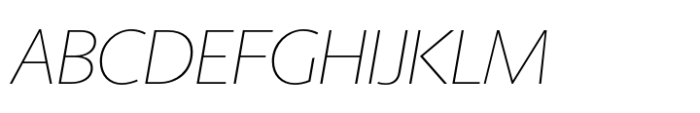 Berlingske Sans Std Thin Italic Font UPPERCASE