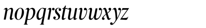Berlingske Serif Condensed Std Italic Font LOWERCASE