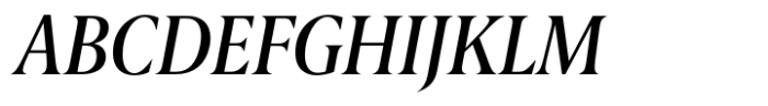Berlingske Serif Condensed Std Medium Italic Font UPPERCASE