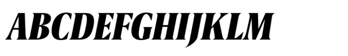 Berlingske Serif Extracondensed Std Black Italic Font UPPERCASE