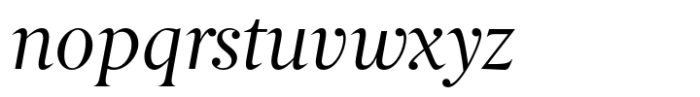 Berlingske Serif Std Italic Font LOWERCASE