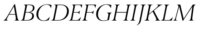 Berlingske Serif Std Light Italic Font UPPERCASE