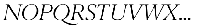 Berlingske Serif Std Light Italic Font UPPERCASE