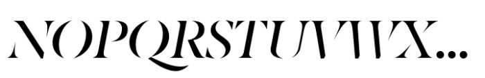 Berlingske Serif Stencil Std Medium Italic Font UPPERCASE