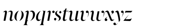 Berlingske Serif Stencil Std Medium Italic Font LOWERCASE