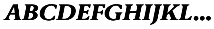 Berlingske Serif Text Std Black Italic Font UPPERCASE