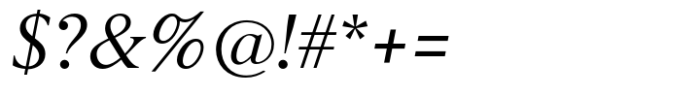 Berlingske Serif Text Std Extralight Italic Font OTHER CHARS