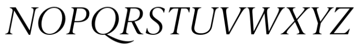 Berlingske Serif Text Std Thin Italic Font UPPERCASE