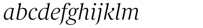 Berlingske Serif Text Std Thin Italic FONT