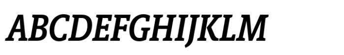 Berlingske Slab Condensed Std Demibold Italic Font UPPERCASE