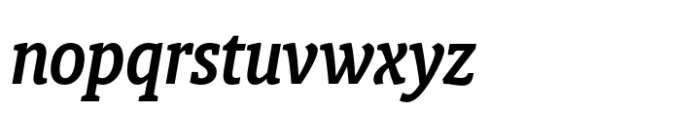 Berlingske Slab Condensed Std Demibold Italic Font LOWERCASE