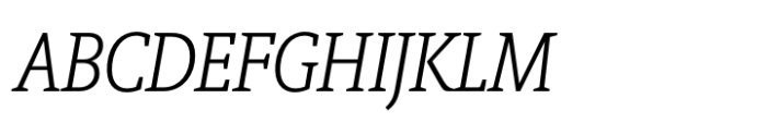 Berlingske Slab Condensed Std Light Italic Font UPPERCASE