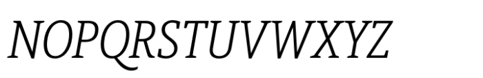 Berlingske Slab Condensed Std Light Italic Font UPPERCASE