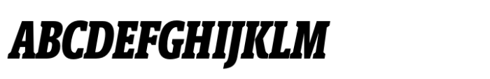 Berlingske Slab ExtraCondensed Std Extrabold Italic Font UPPERCASE