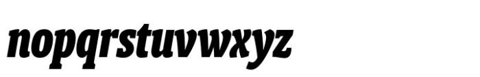 Berlingske Slab ExtraCondensed Std Extrabold Italic Font LOWERCASE