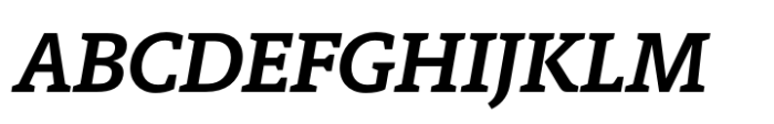 Berlingske Slab Std Bold Italic Font UPPERCASE